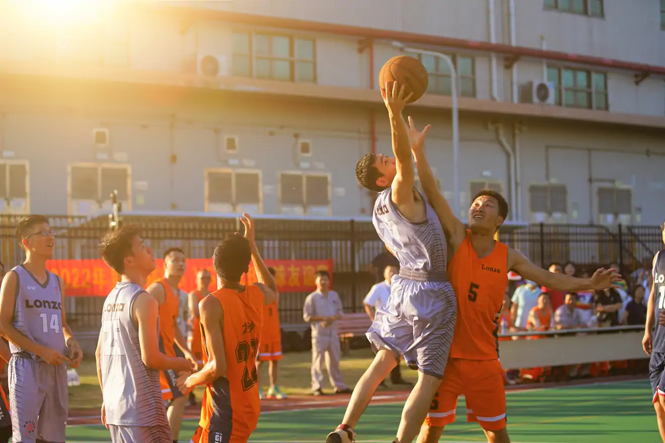 men playing basketball in China